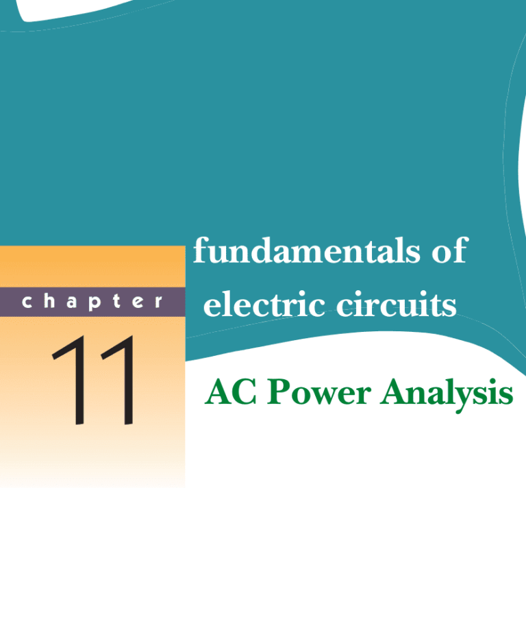 Electrical Circuits | CHAPTER 11 AC Power Analysis