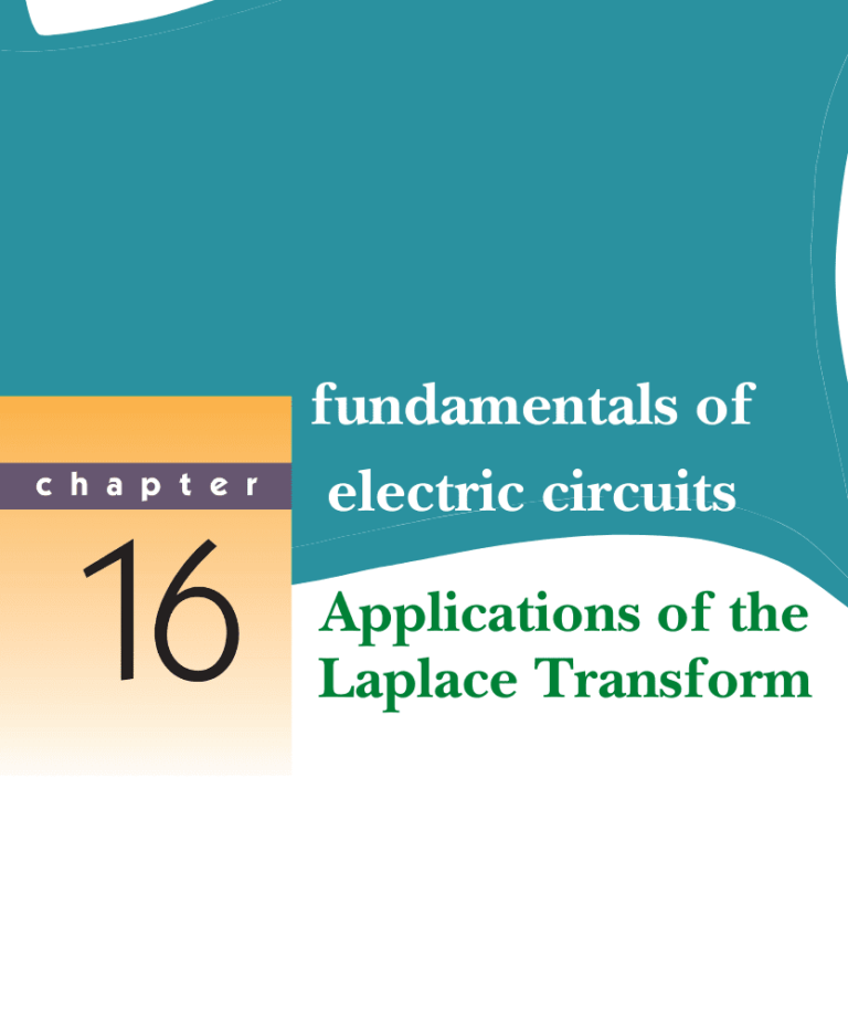 Electrical Circuits | CHAPTER 16 Applications of the Laplace Transform