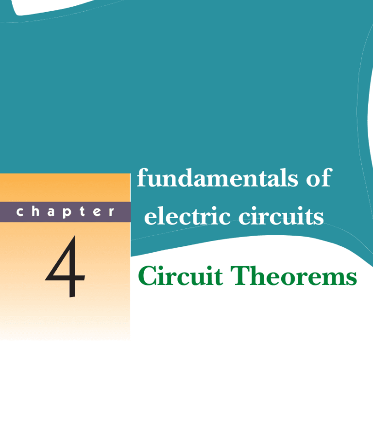 Electrical Circuits | CHAPTER 4 Circuit Theorems